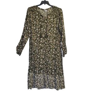Sonoma Green Floral Women's Dress Size XL